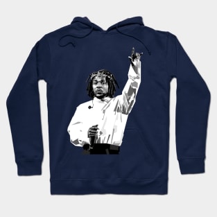 Kendrick Pop Art Illustration Grayscale Hoodie